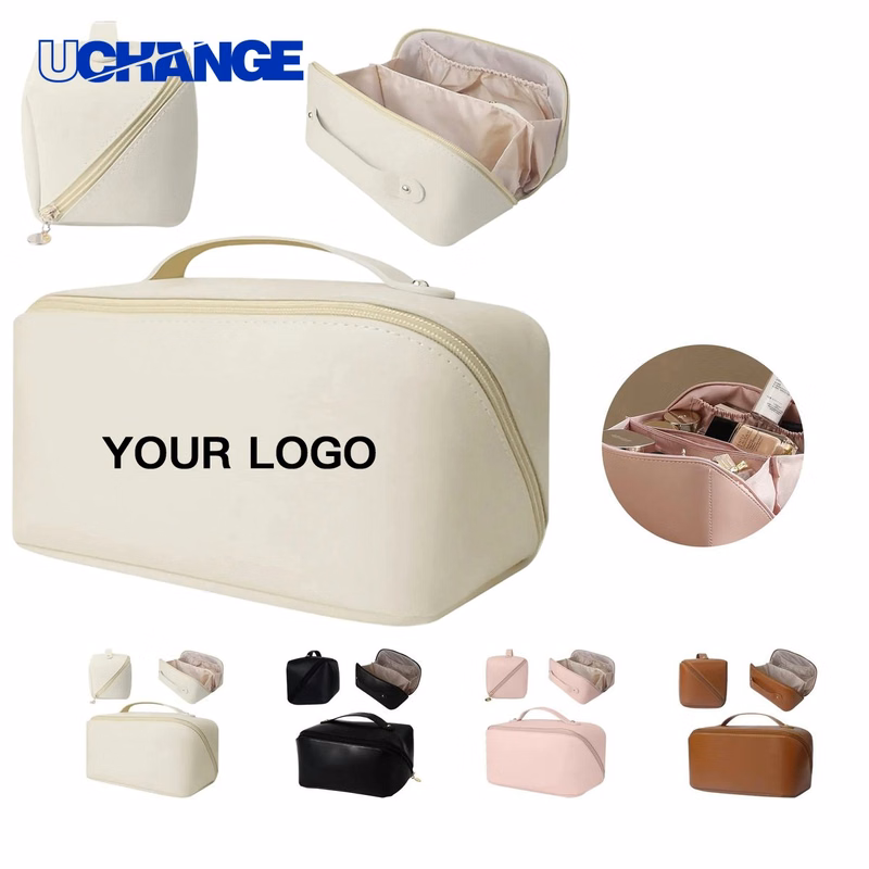 PU Cosmetic Bag Organizer with Compartments