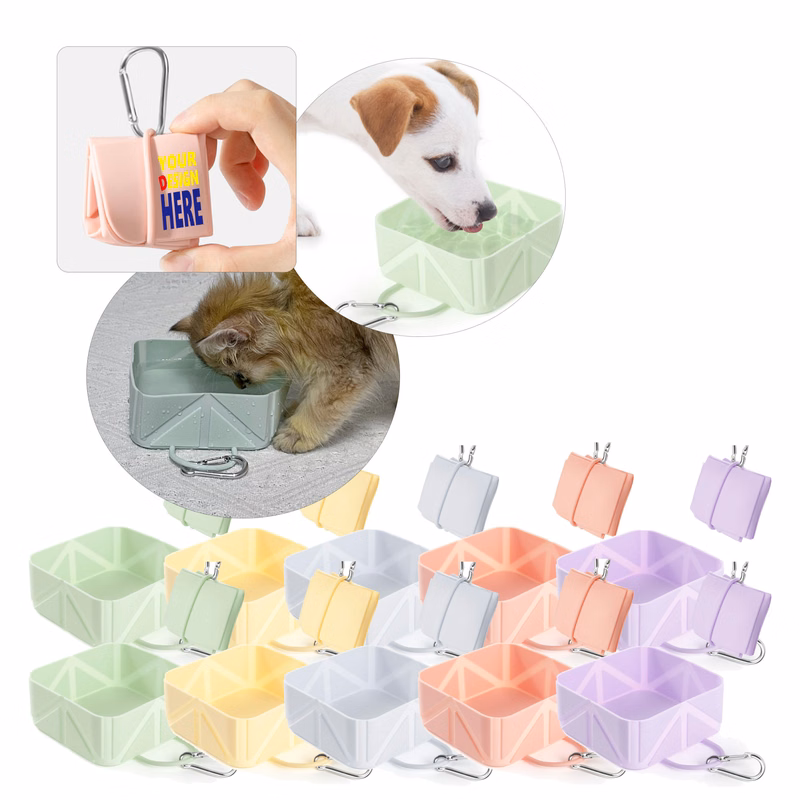 MOQ200 Pet Travel Companion Silicone Bowl