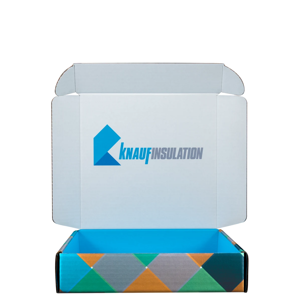 Mailing Box B-Flute 10.000" x 10.000" x 2.250" Group D - 250 sq in White Digital Print 1