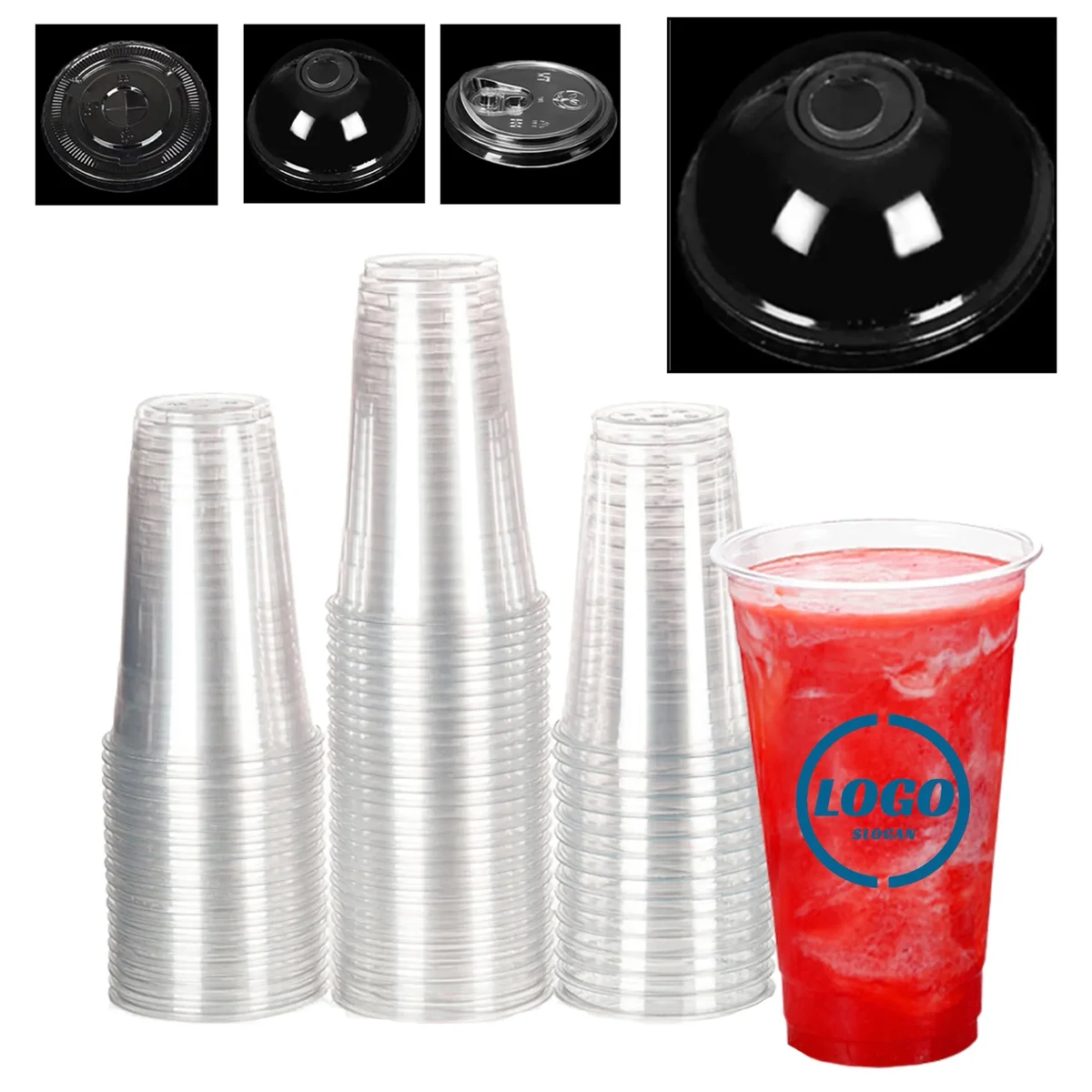 16Oz Clear PET Disposable Coffee Cup 1