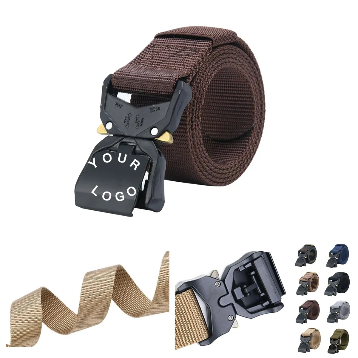 Adjustable Nylon Tactical Belt With Metal Buckle 1