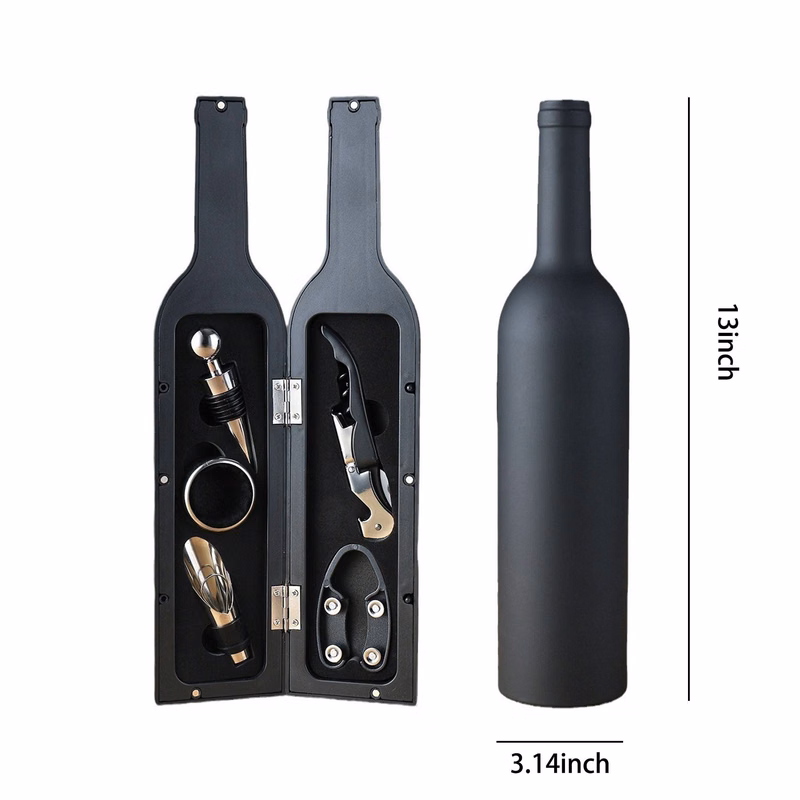 5PCS ABS Bottle Shaped Wine Opener Accessories Gift Set