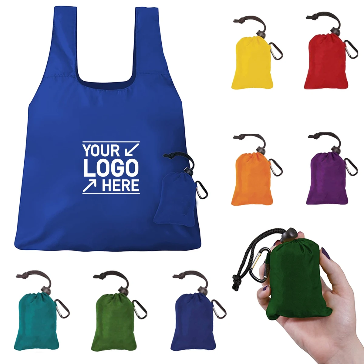Collapsible Shopping Bag w_ Carabiners 1