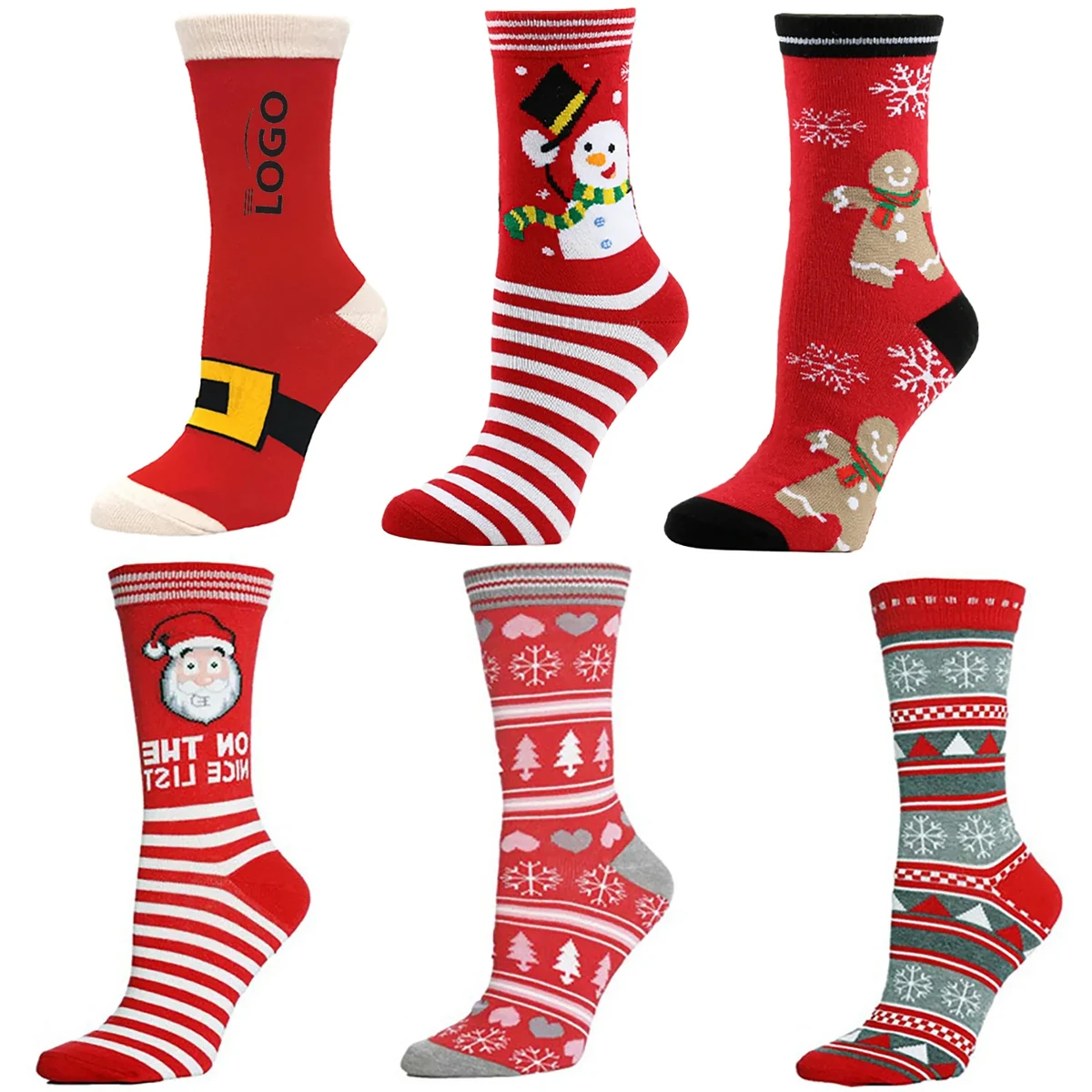Christmas Personalized Long Cotton Socks MOQ 100PCS 1