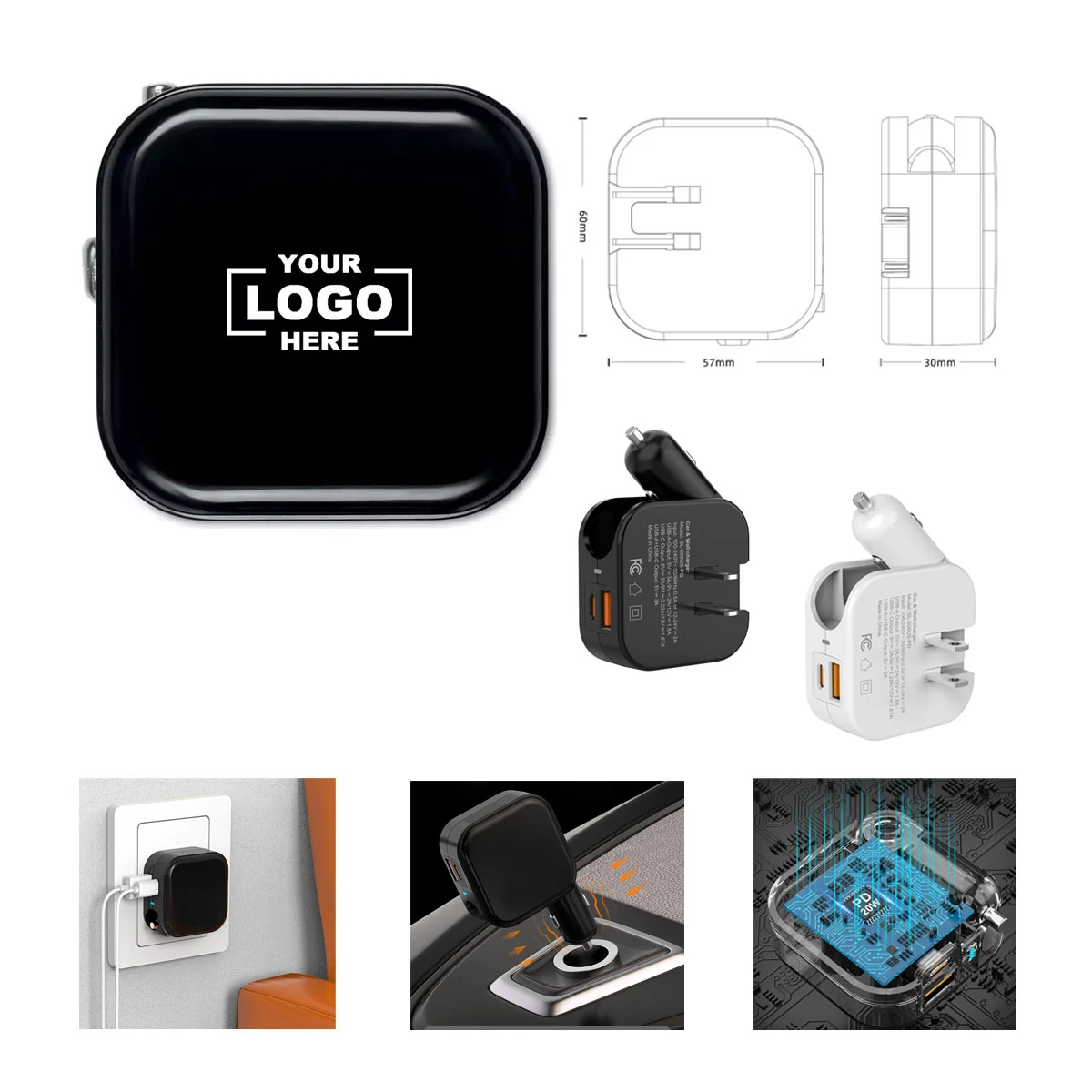 2 in 1 Car And Wall Rapid Charger 1