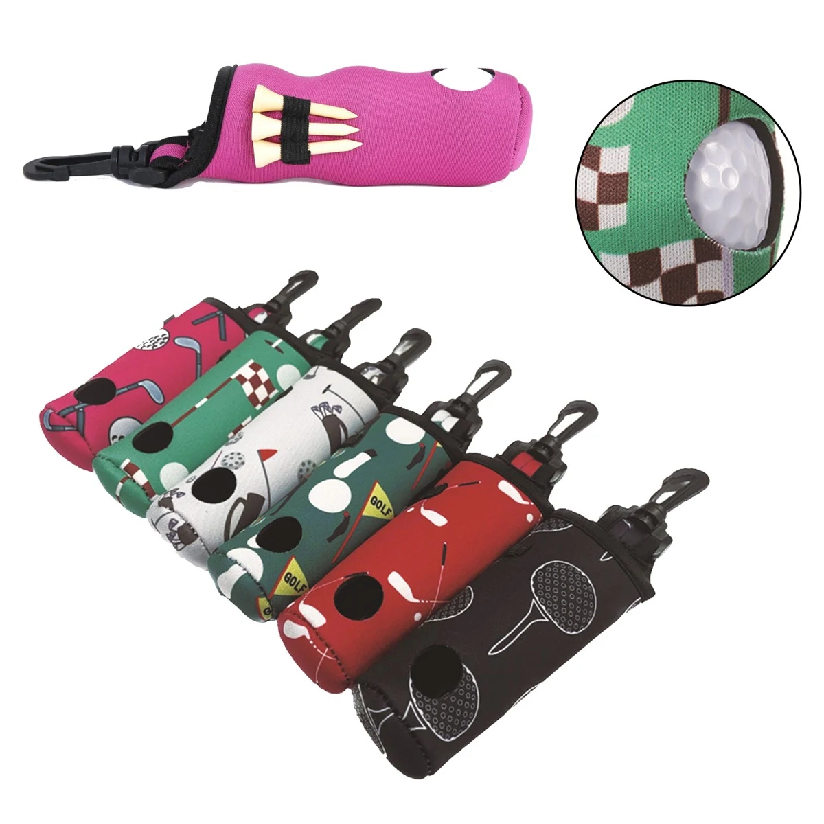 Full Color Portable Neoprene Golf Ball Cover 1