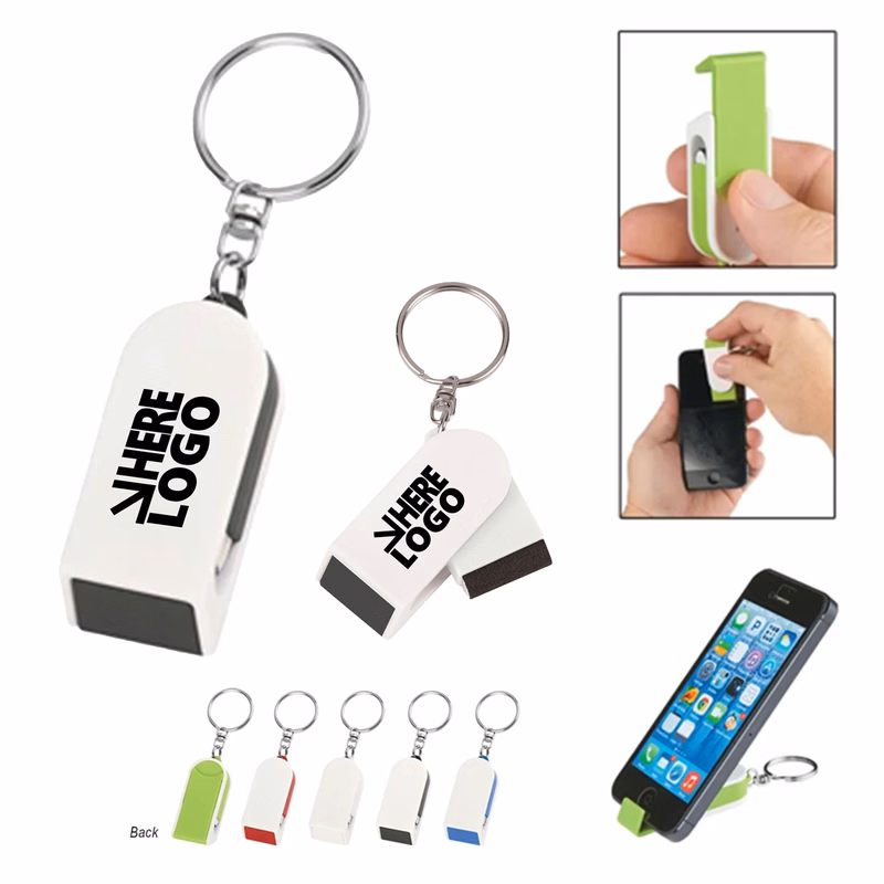 Phone Stand Screen Cleaner Combo Key Chain