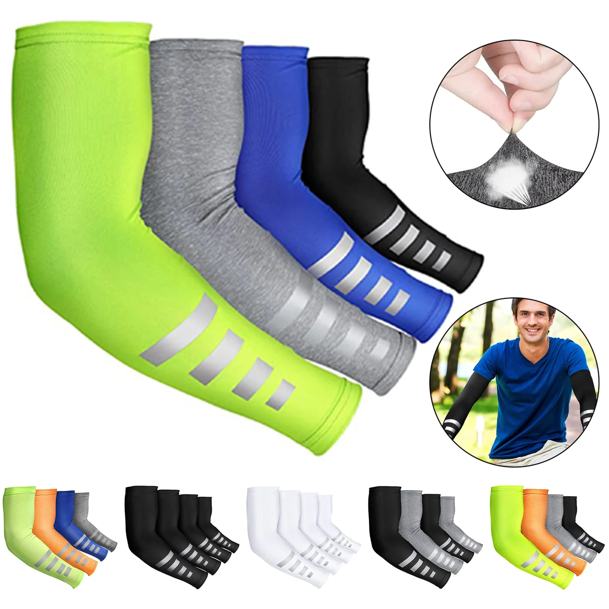 UV Reflective Strap Arm Sleeves 1