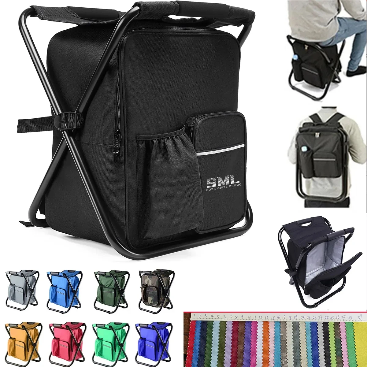 3 in 1 Portable Backpack Chair with Cooler Bag 1