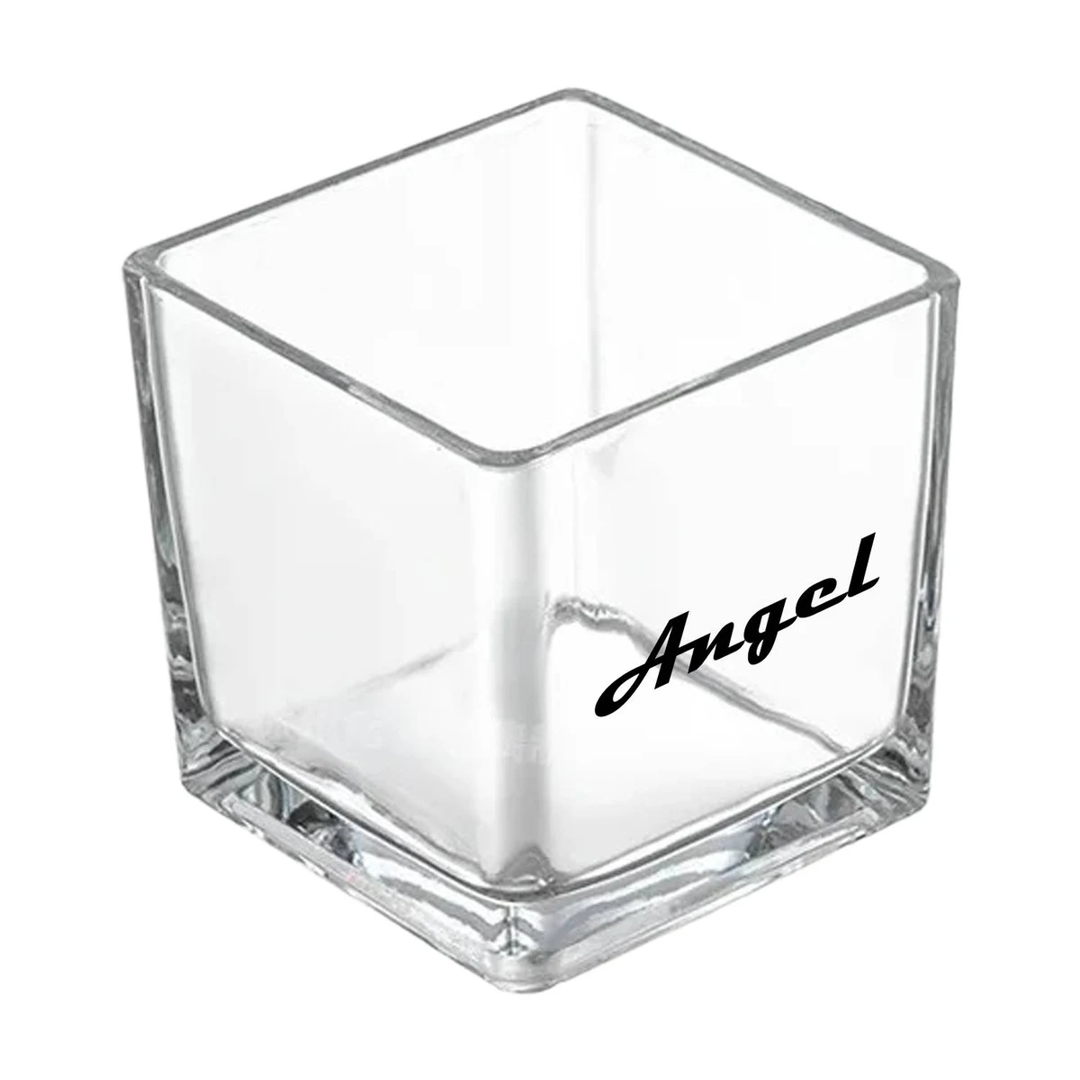 22oz Thick Square Glass Vase 1
