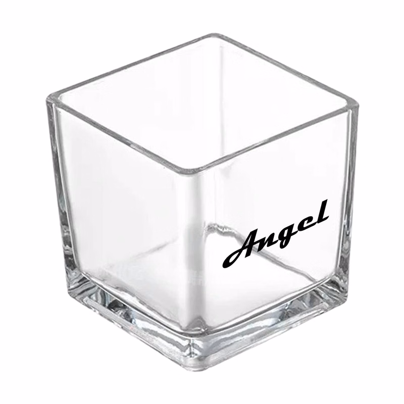 22oz Thick Square Glass Vase