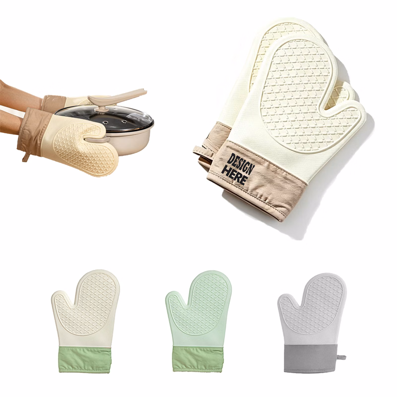 Neutral Tone Heat Resistant Cooking Mitts