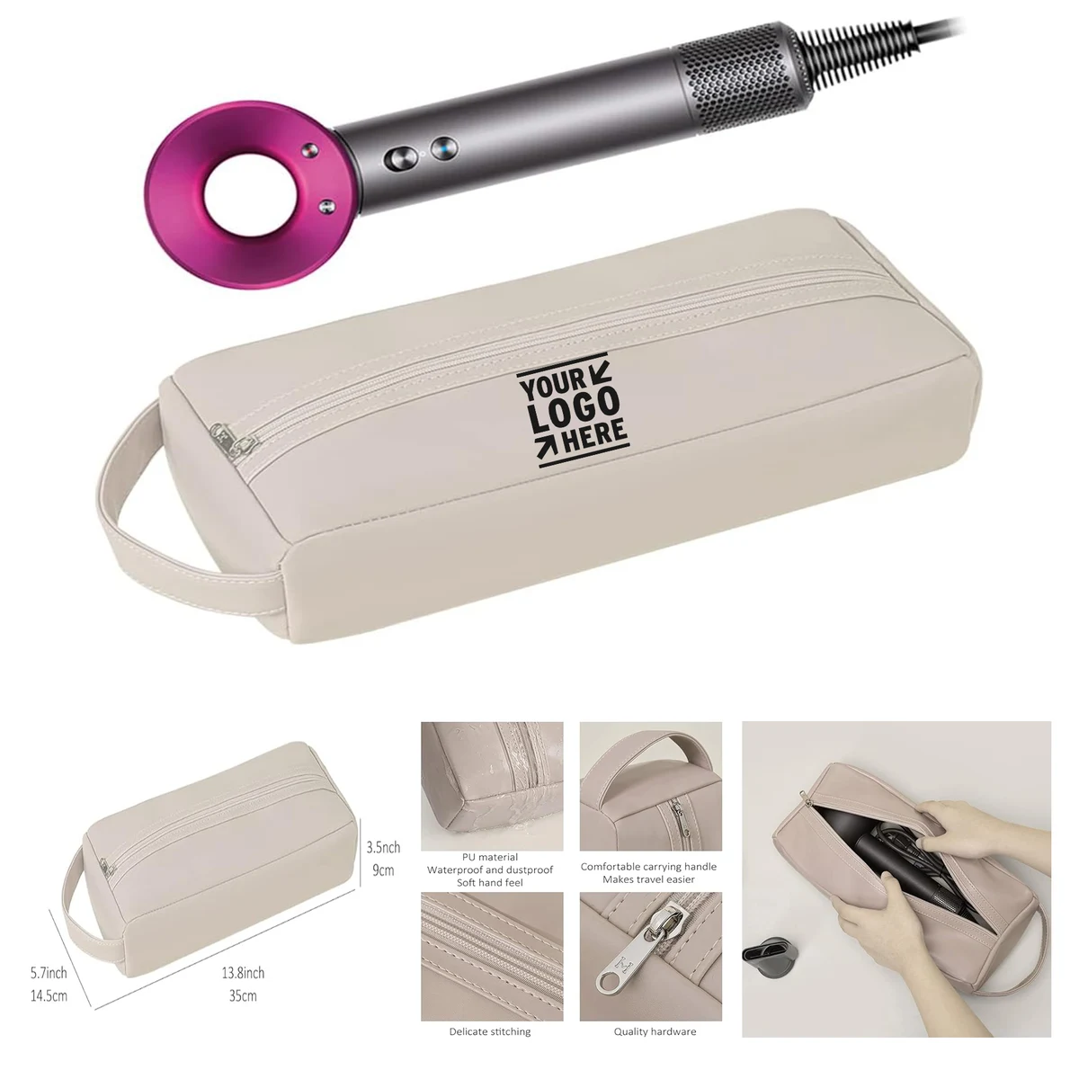 Dyson Airwrap Styler Air Styling Accessories Large Travel PU Storage Bag Hair Dryer Case Organizer 1