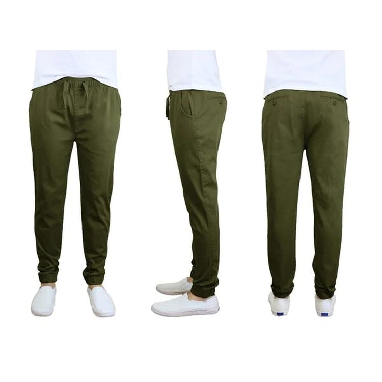 Men's Stretch Twill Joggers - S-2X Olive 1
