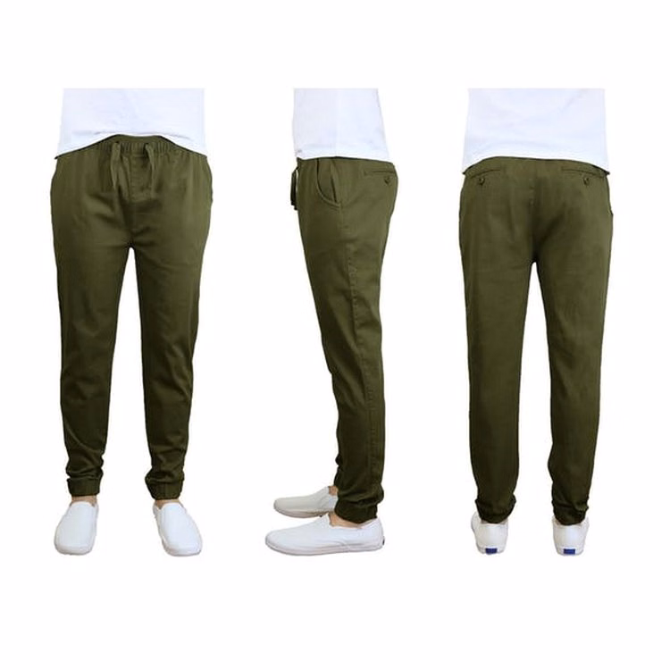 Men's Stretch Twill Joggers - S-2X Olive