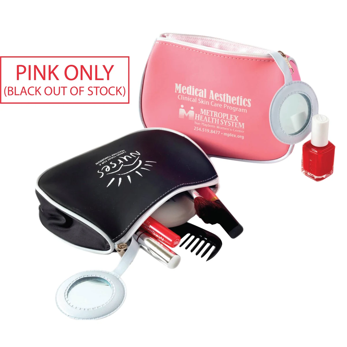 First Blush Cosmetic Bag w/ Mirror 1