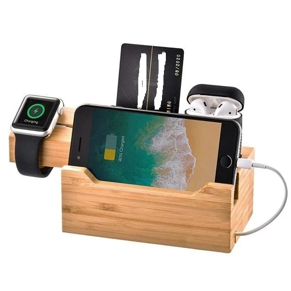 Bamboo Usb Charging Station 1