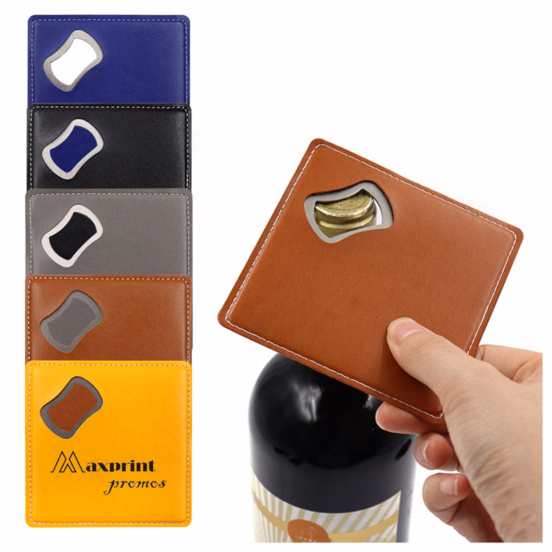 Custom Square Leather Bottle Opener