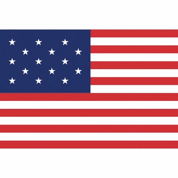Historical US 15 Stars Flag