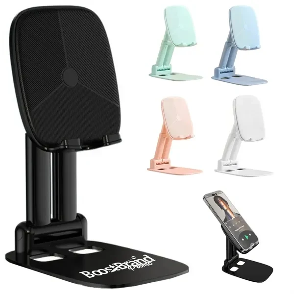 Custom Metal Desktop Phone and Tablet Stand — Adjustable Foldable Tech Accessory 1