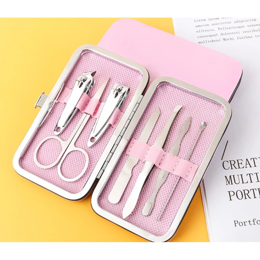 7 Pcs/Set Stainless Steel Nail Cutter Set with Box Nail Clip 1