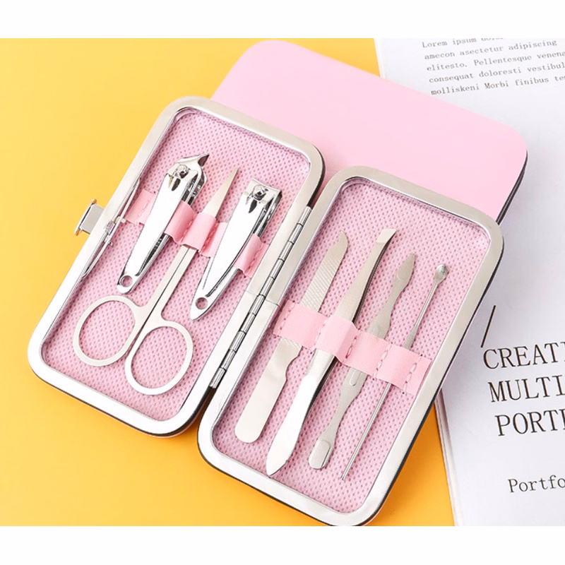7 Pcs/Set Stainless Steel Nail Cutter Set with Box Nail Clip
