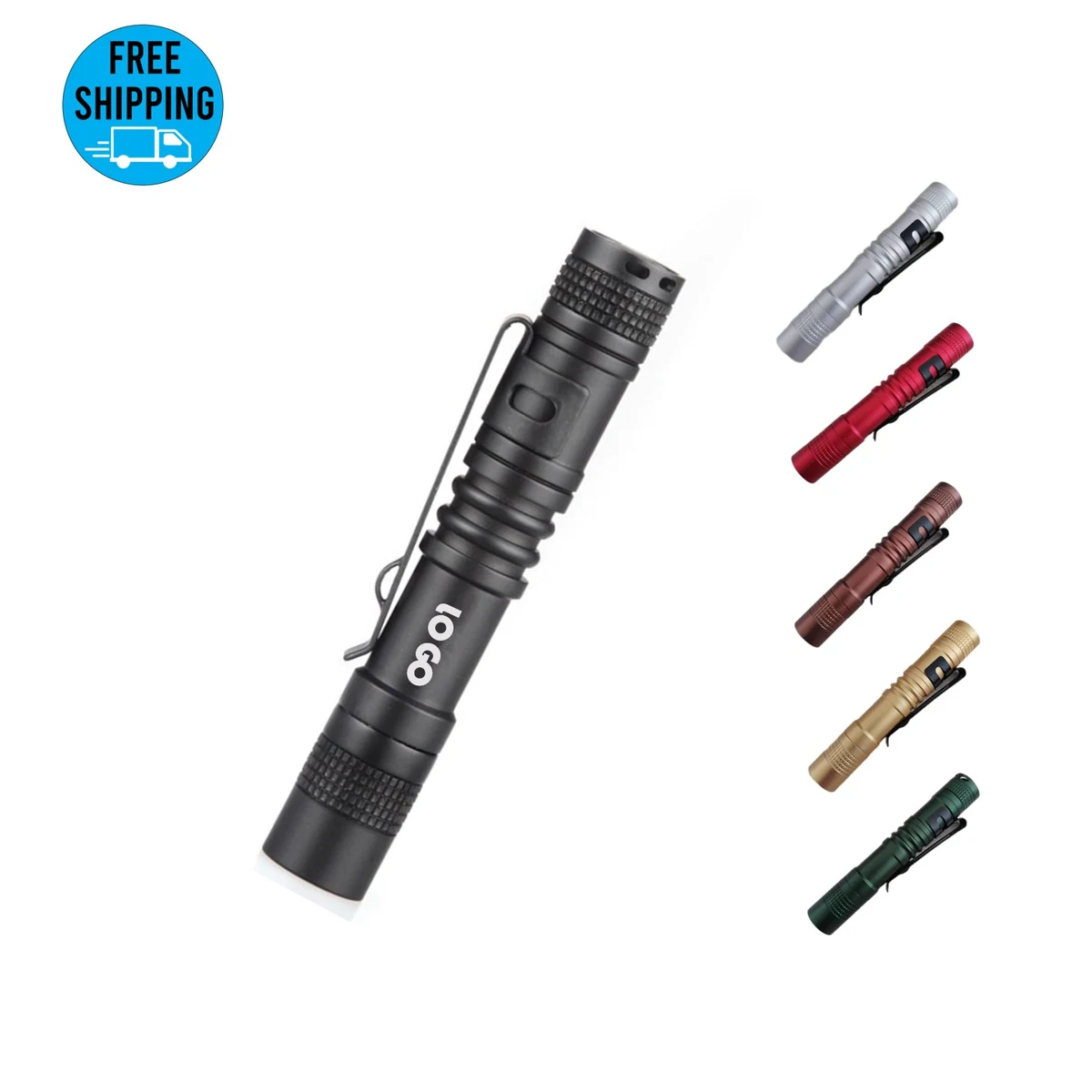 Aluminum LED Pen light with clip 1