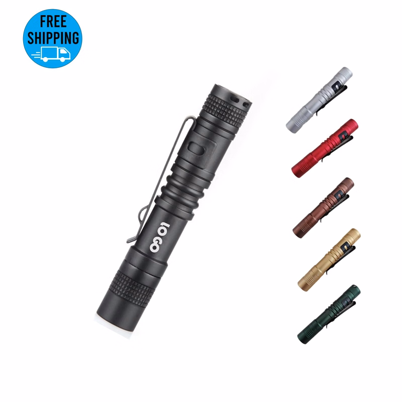 Aluminum LED Pen light with clip