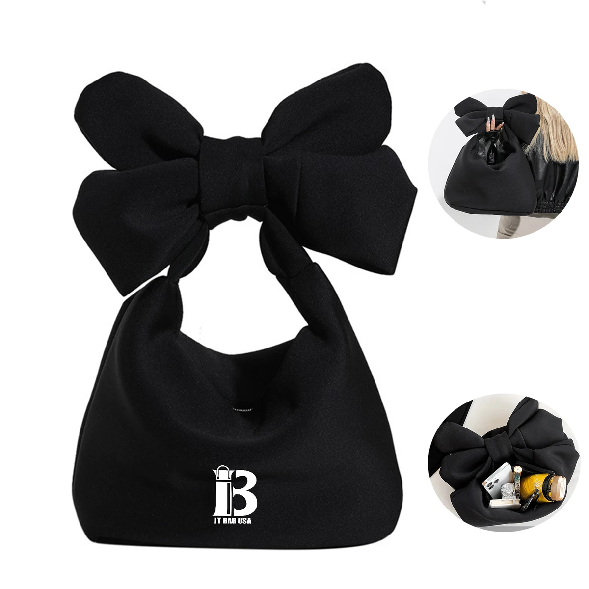 Oxford Large Capacity Bow Tie Tote Bag, custom tote bag with logo imprint 1