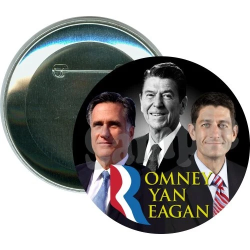 Romney, Ryan, Reagan, Political Button 1