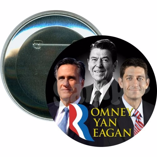 Romney, Ryan, Reagan, Political Button