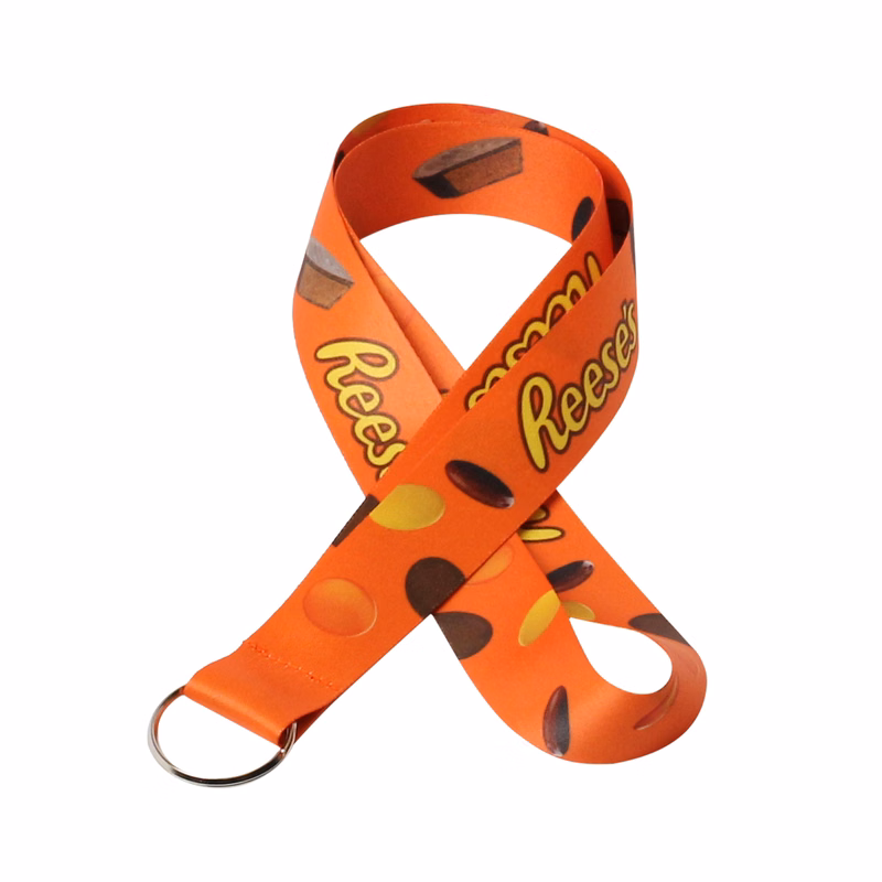 1" Digitally Sublimated Lanyard w/ Keyring