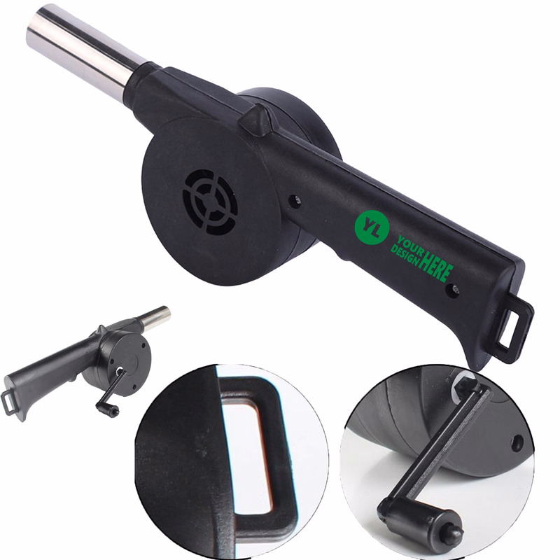 Black Manual Grill Blower Barbecue Tool