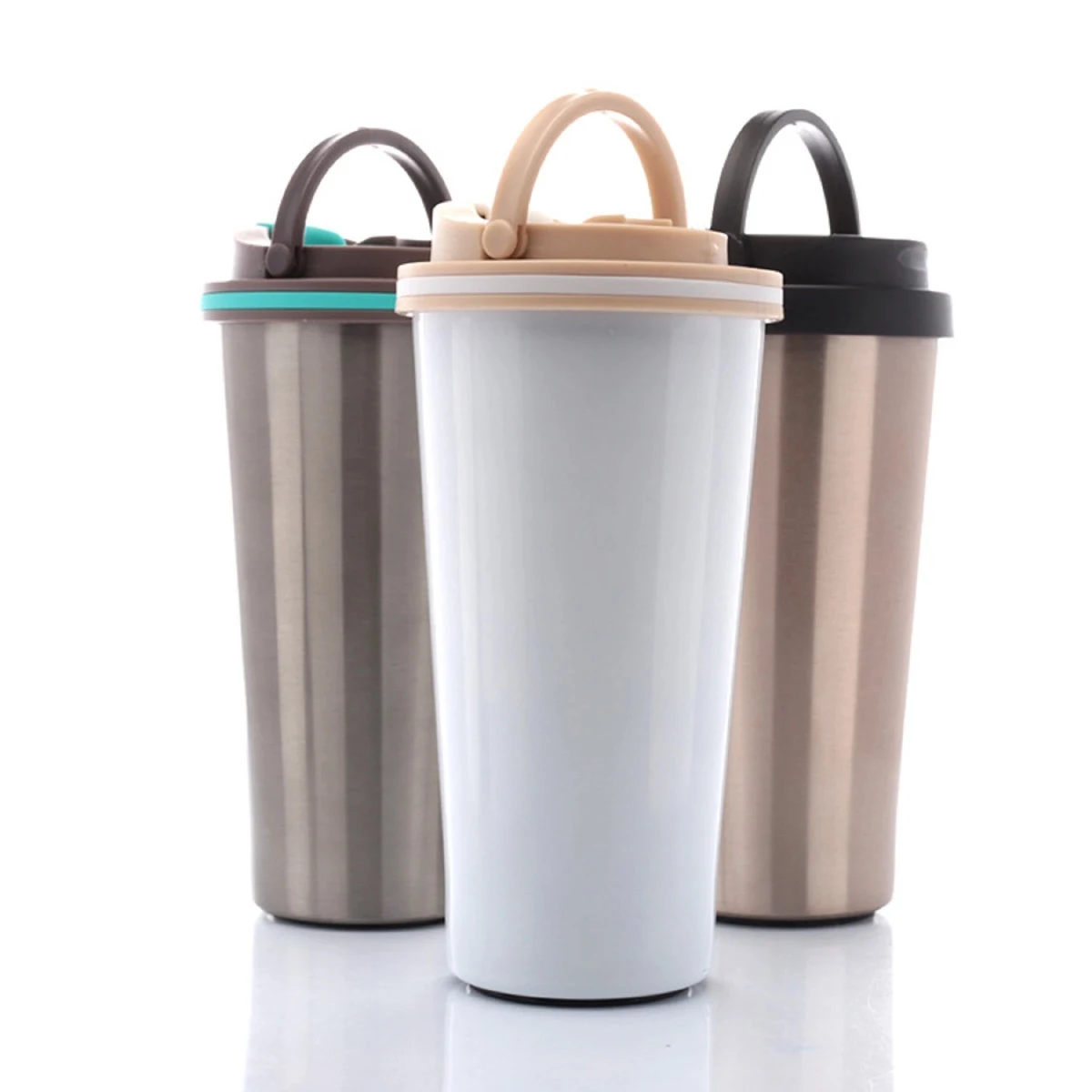 15 oz Double Wall Stainless Steel Coffee Tumbler with Lid 1