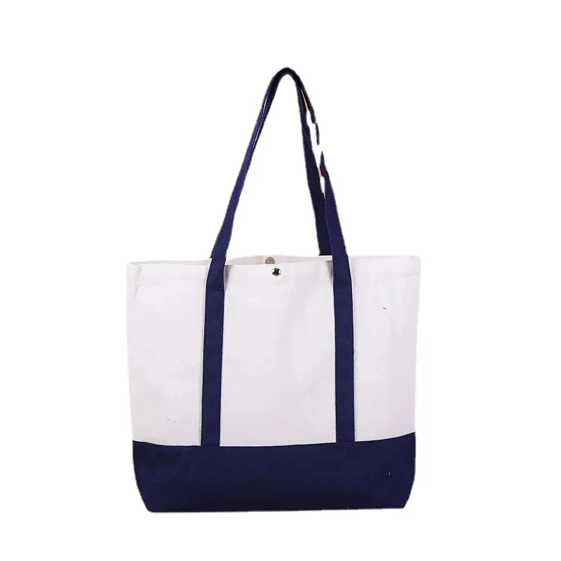 Cotton Two-Tone Tote Bag, custom tote bag with logo imprint 1
