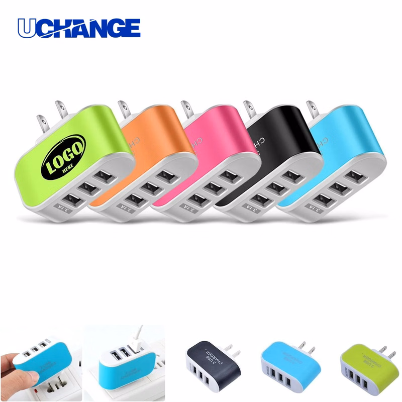 Portable 3-Port USB Wall Charger