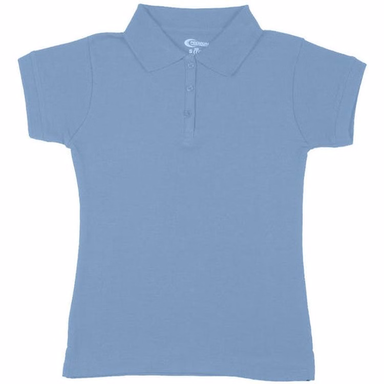 Girls' Polo Shirts - Light Blue Size 5/6 (XS)