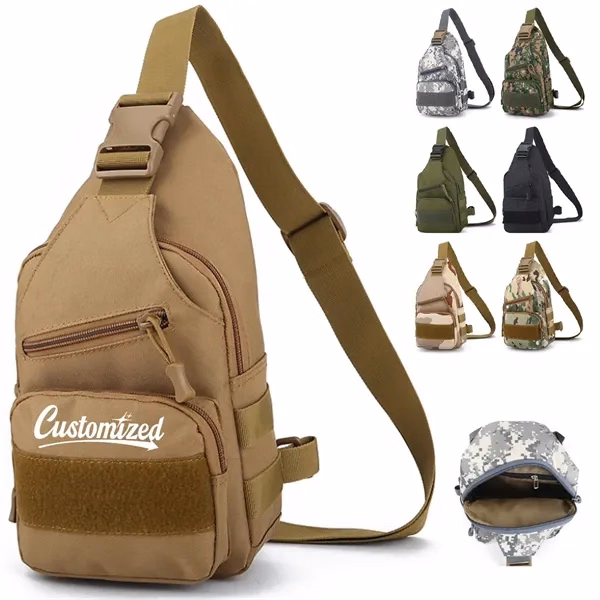Custom Digital Camouflage Tactical Sling Bag — Outdoor Sports & Tactical Carry