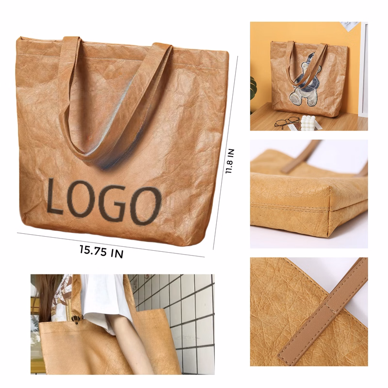 MOQ 10 PCS Eco - Friendly DuPont Paper Handbag