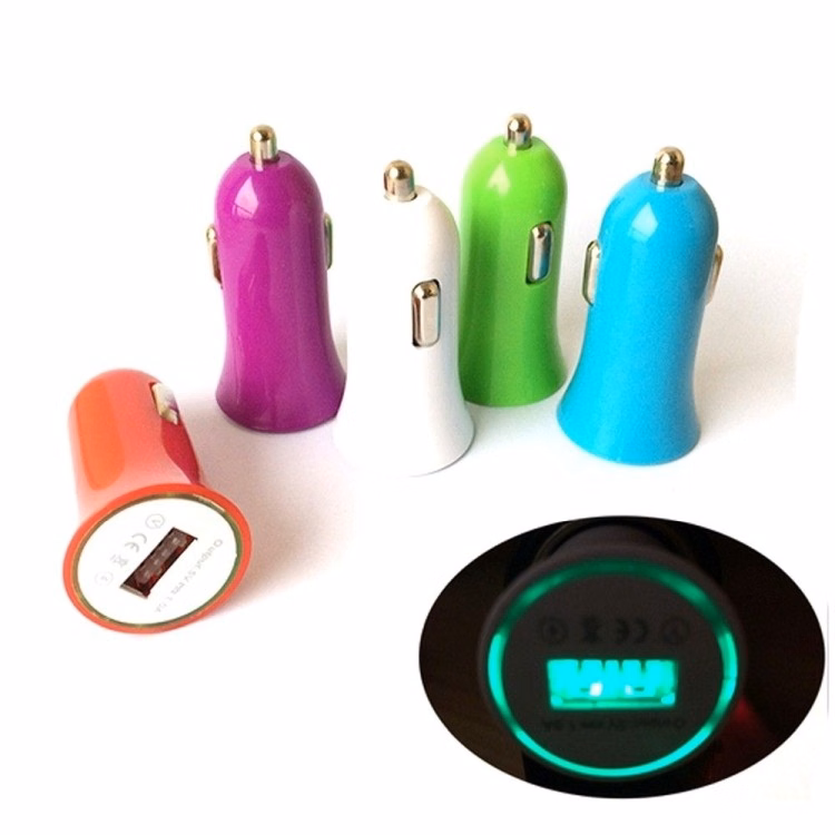 Circle Light up Single port USB Car Charger