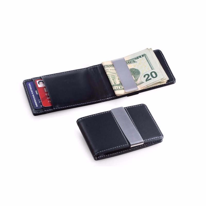 Genuine Leather Wallet w/ Money Clip