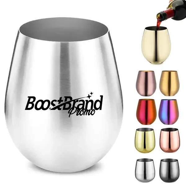 Custom 17 oz Stainless Steel Stemless Wine Tumbler — Premium Corporate Entertaining 1