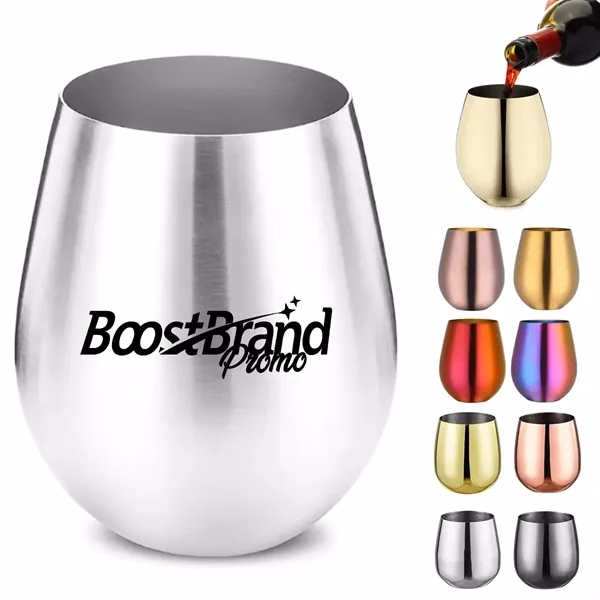 Custom 17 oz Stainless Steel Stemless Wine Tumbler — Premium Corporate Entertaining