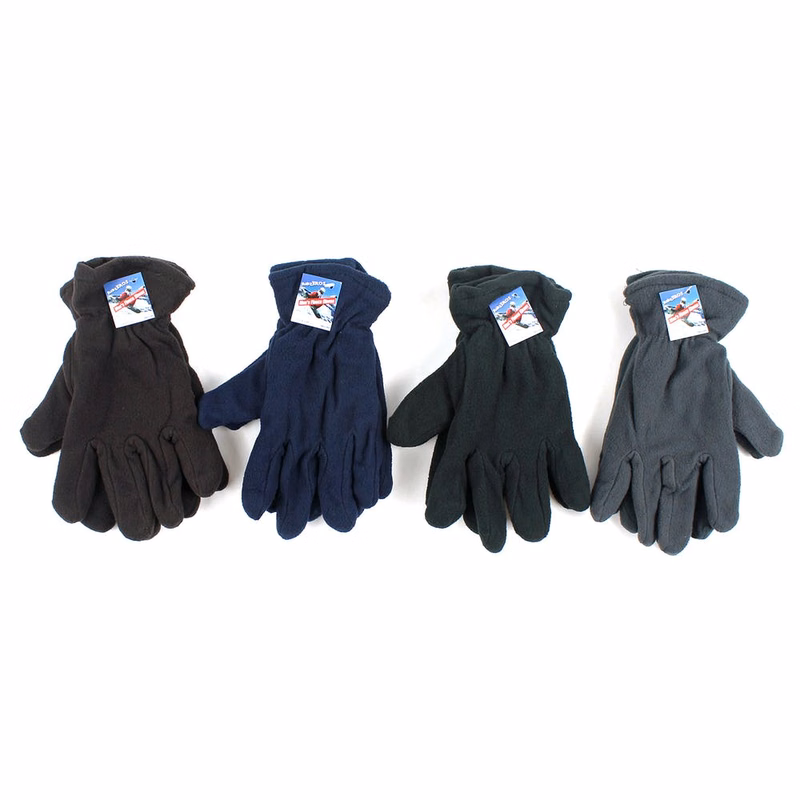 Men's Winter Gloves - Fleece Assorted Colors