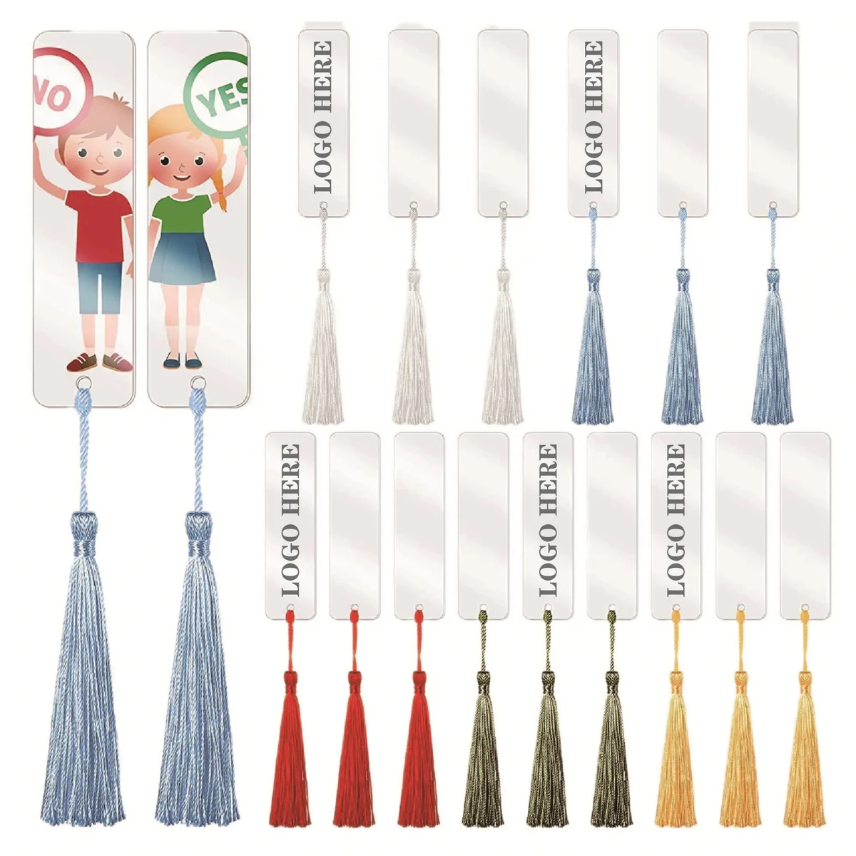 Acrylic Bookmark with Tassel 15pcs 1