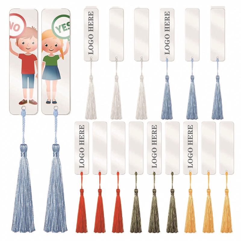 Acrylic Bookmark with Tassel 15pcs