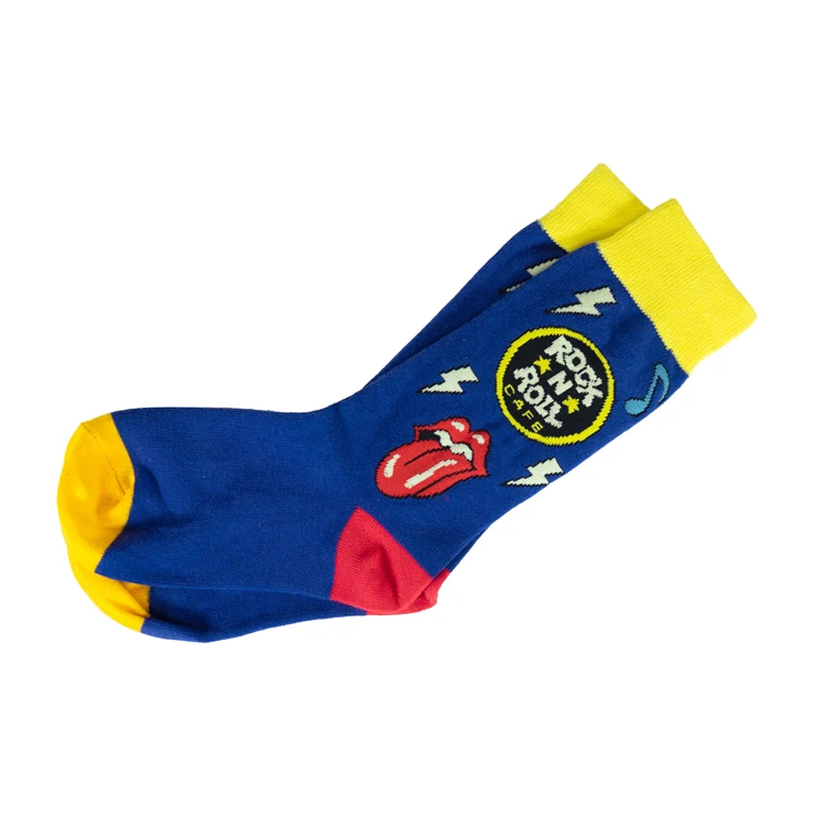 Woven Graphic Crew Socks 1