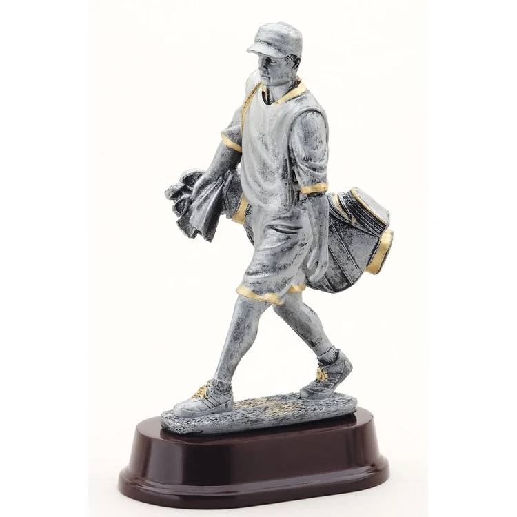 9-1/2" Tall Caddie Male Golf Figure Award 1