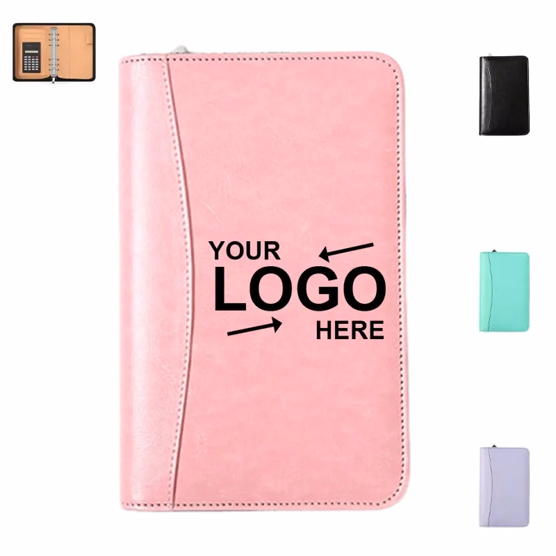 Padfolio With Binder Notebook Zipper Bag Calculator