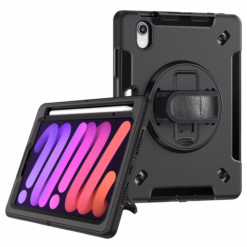 iPad Mini 6 and Mini 7 Hand Strap Rugged Case